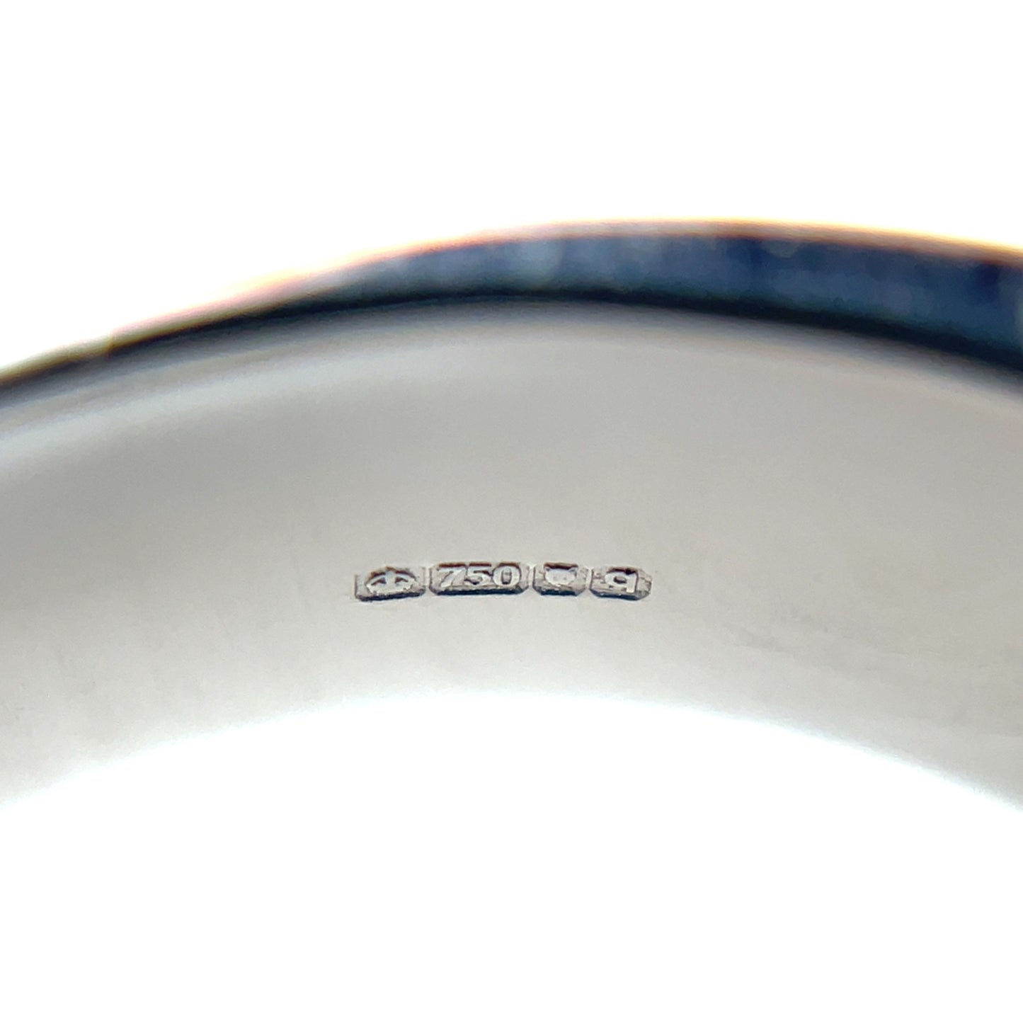 18ct White Gold Double Row Diamond Half-Set Eternity Ring (N)