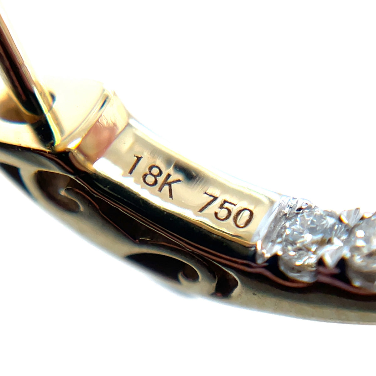18ct Yellow Gold Diamond Hoop Earrings