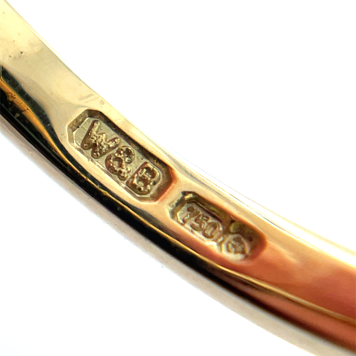 18ct Yellow Gold Oval & Pear Diamond Trilogy Ring (M1/2)