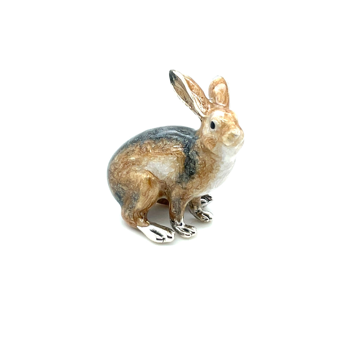 Saturno Silver and Enamel Small Sitting Hare