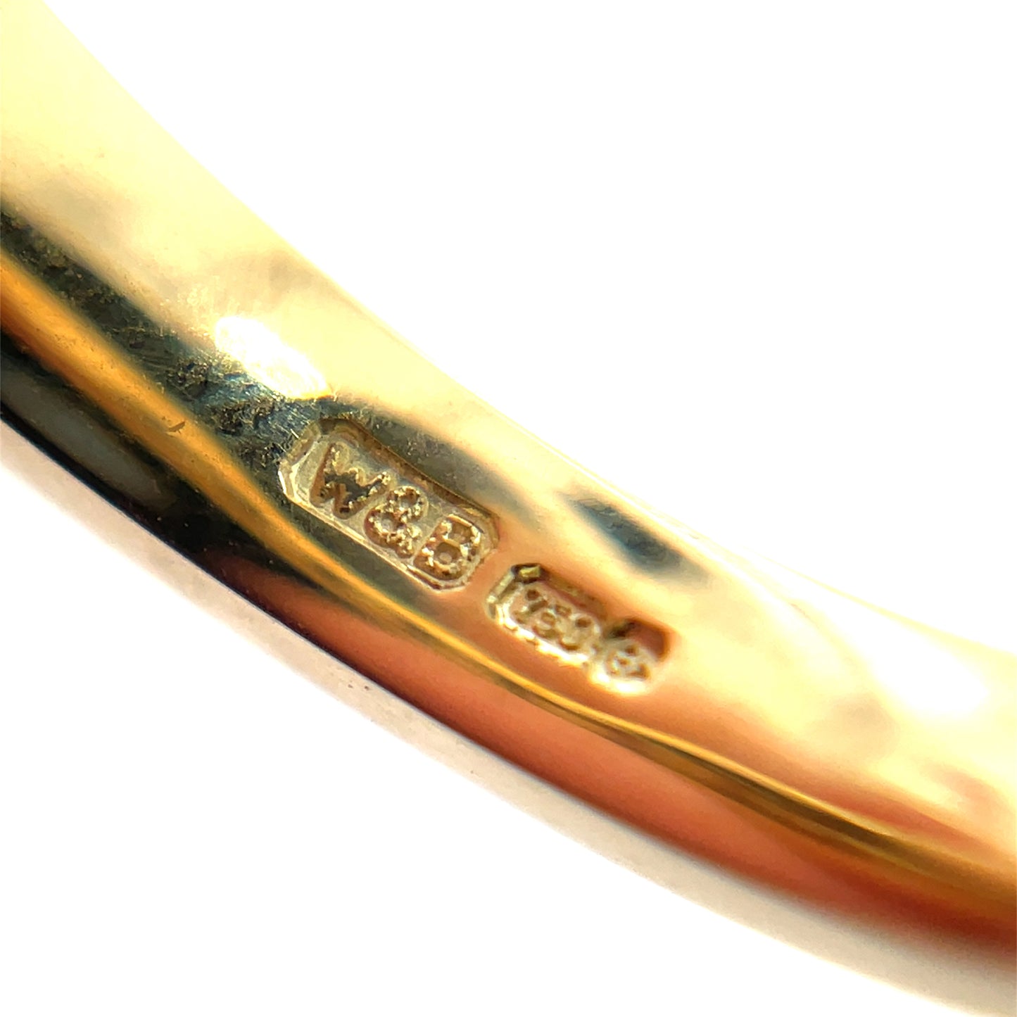 18ct Yellow Gold Emerald Cut Diamond Half-Set Eternity Ring (M)