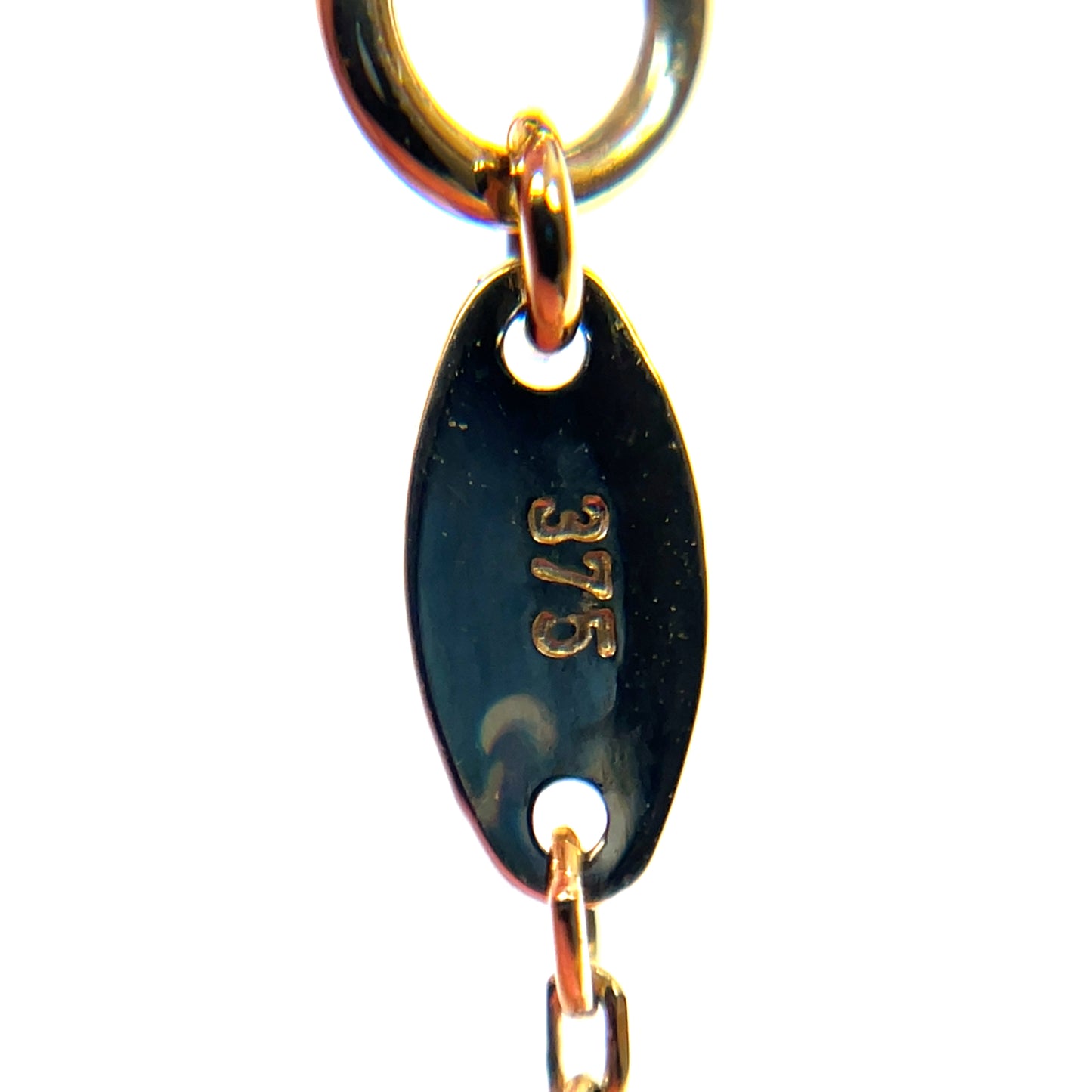9ct Yellow Gold Turquoise Clover Drop Necklace (16-18")