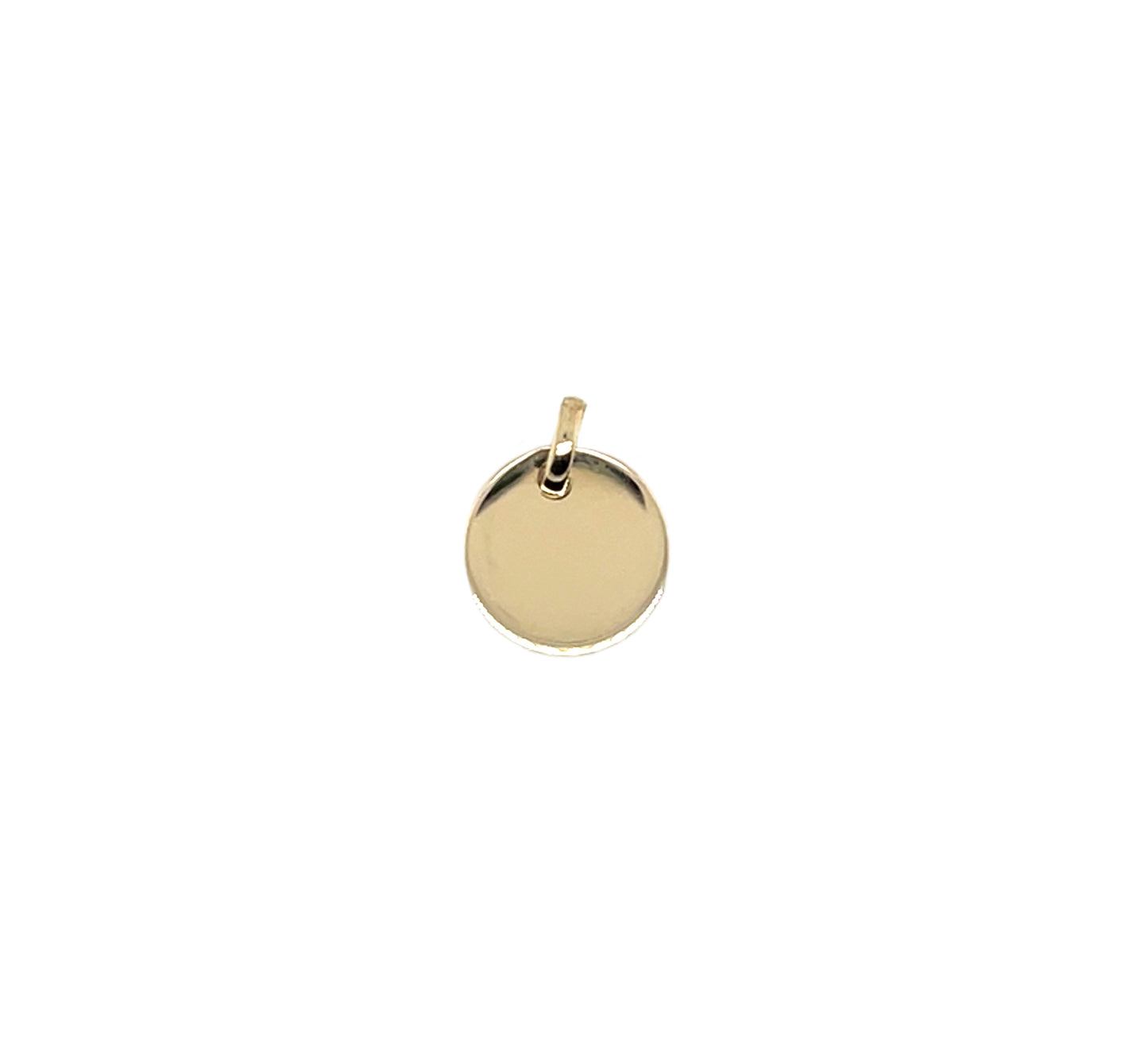 9ct Yellow Gold Plain Disc Pendant