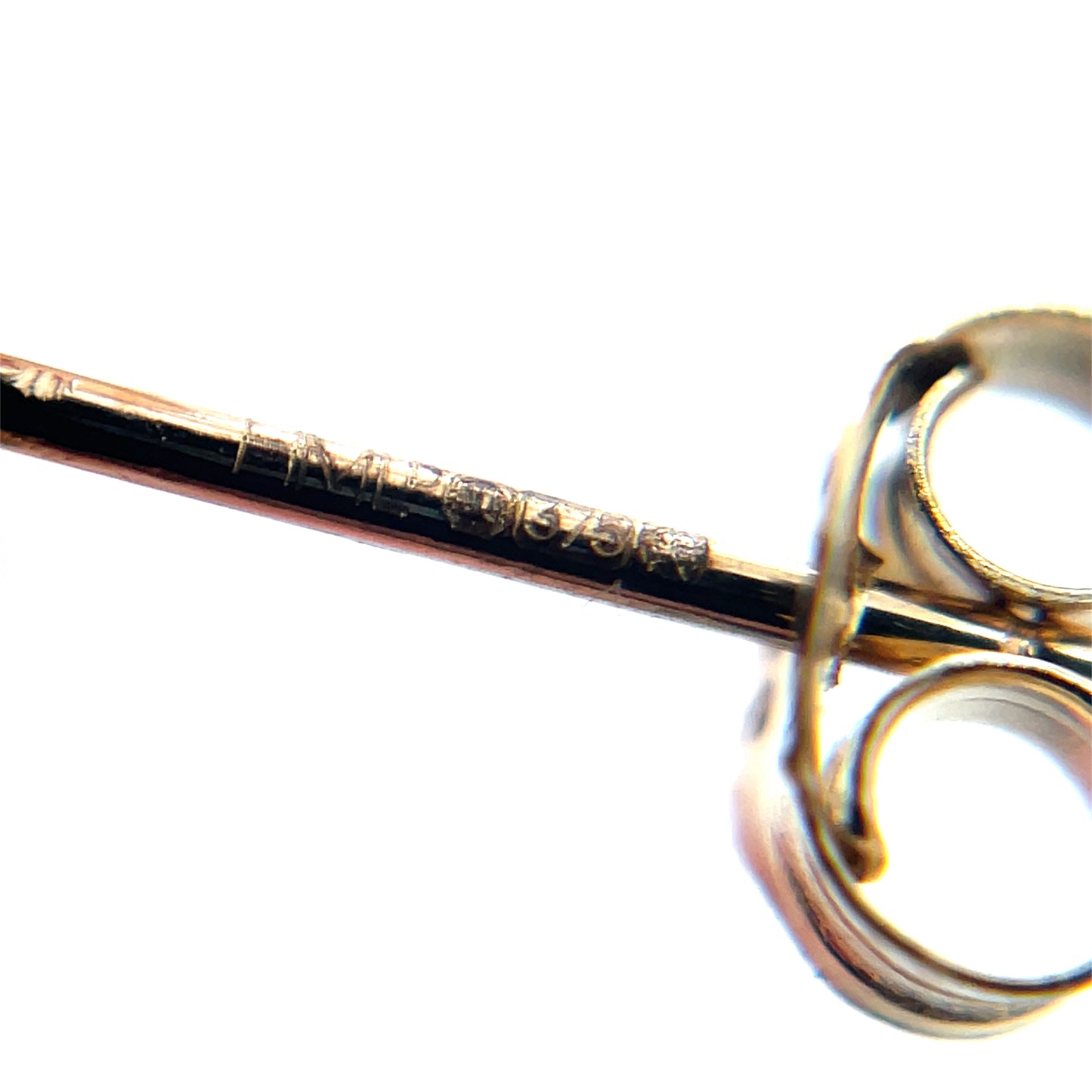 9ct Yellow Gold Opal Rubover Stud Earrings