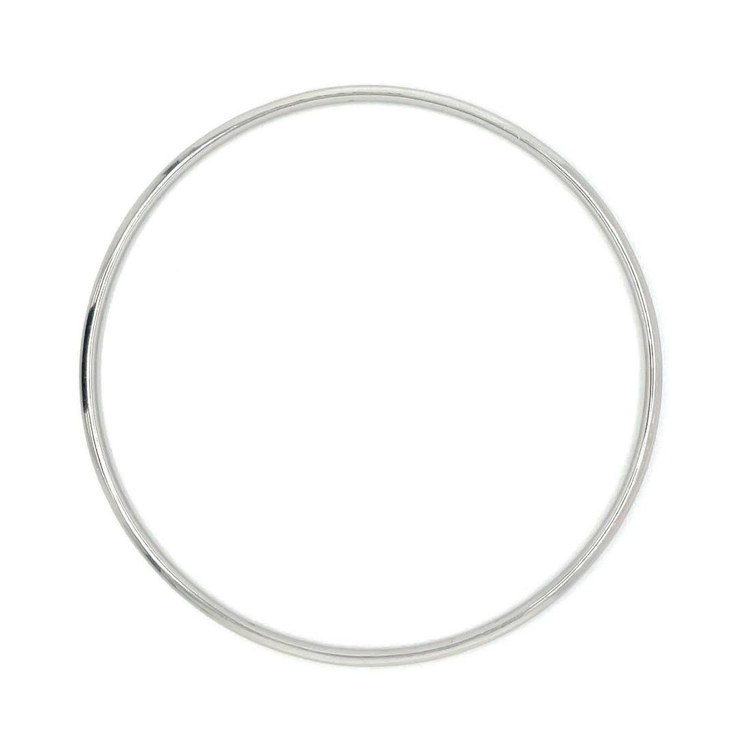 18ct White Gold Bangle (65mm)
