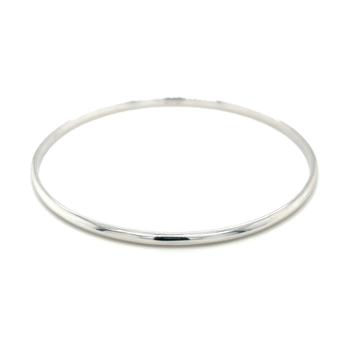 18ct White Gold Bangle (65mm)