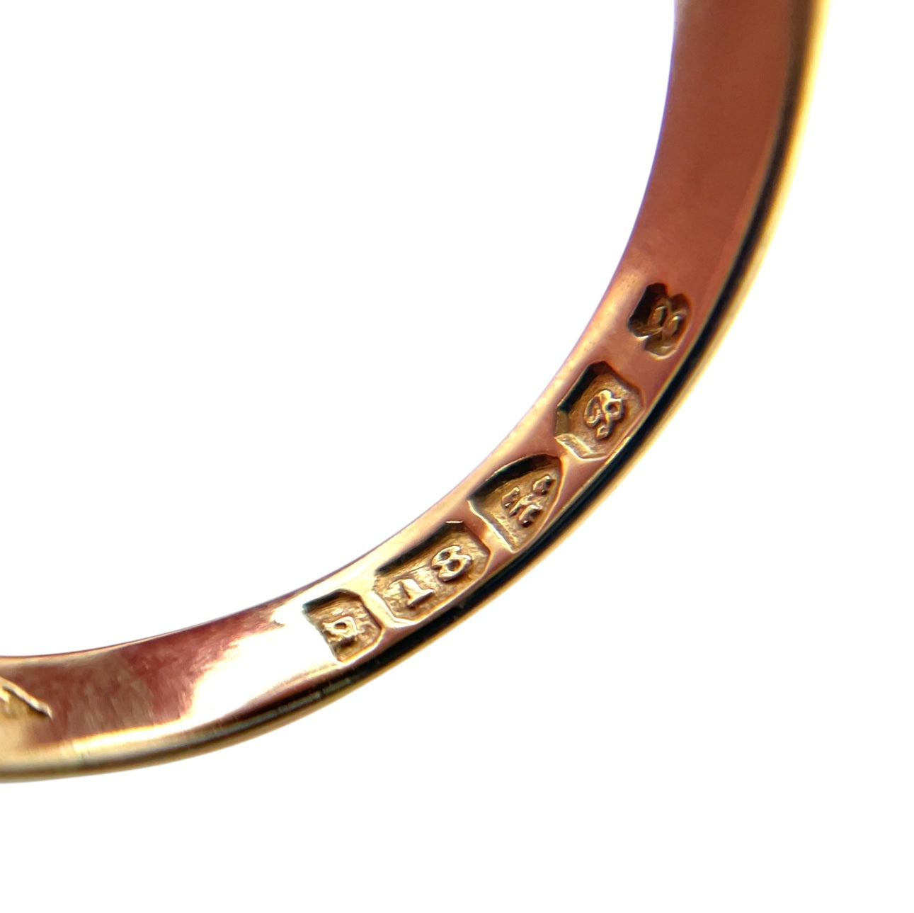 18ct Yellow Gold Ruby & Diamond Gypsy Ring (L)