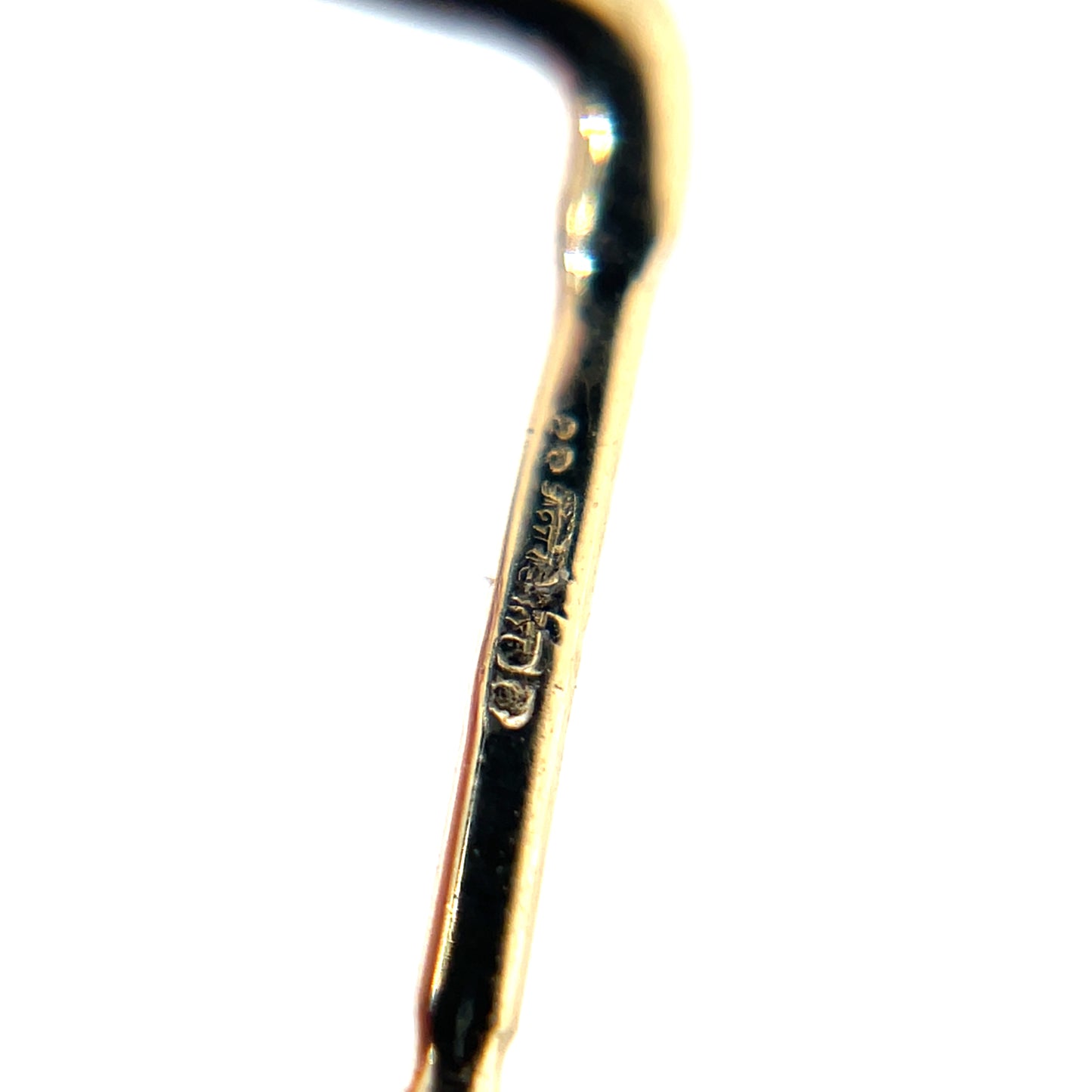 9ct Yellow Gold Oblong Diamond Drop Earrings