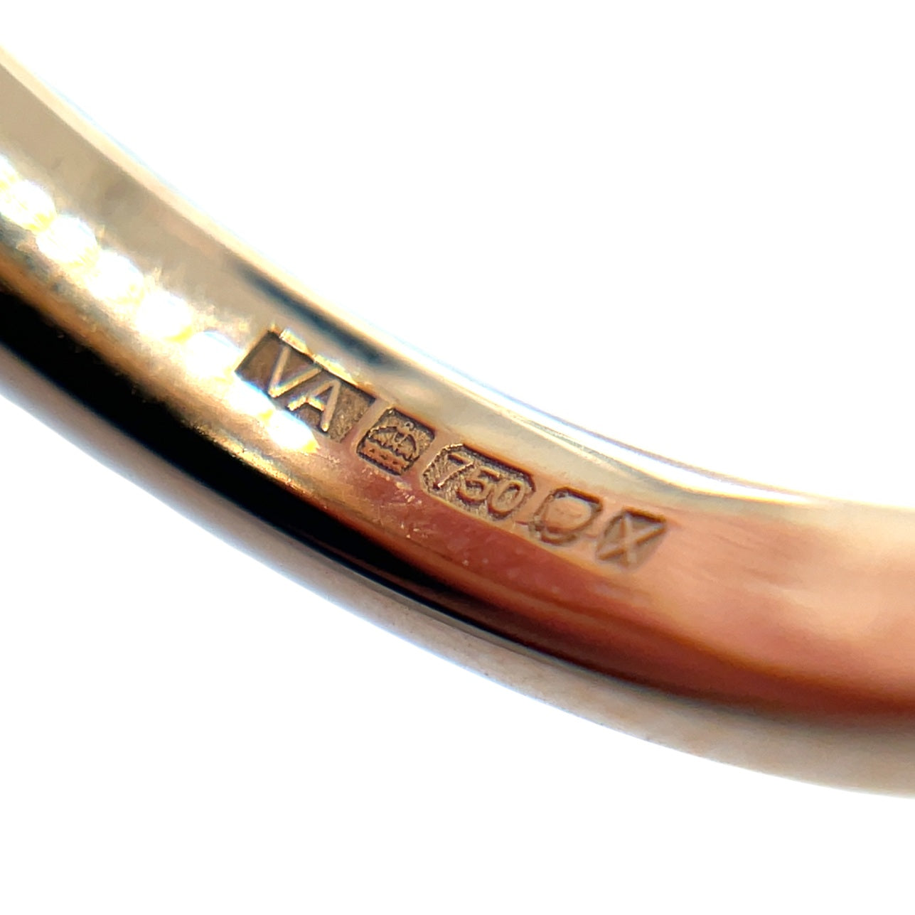 18ct Rose Gold Sapphire & Diamond Unusual Shaped Eternity Style Ring (L)