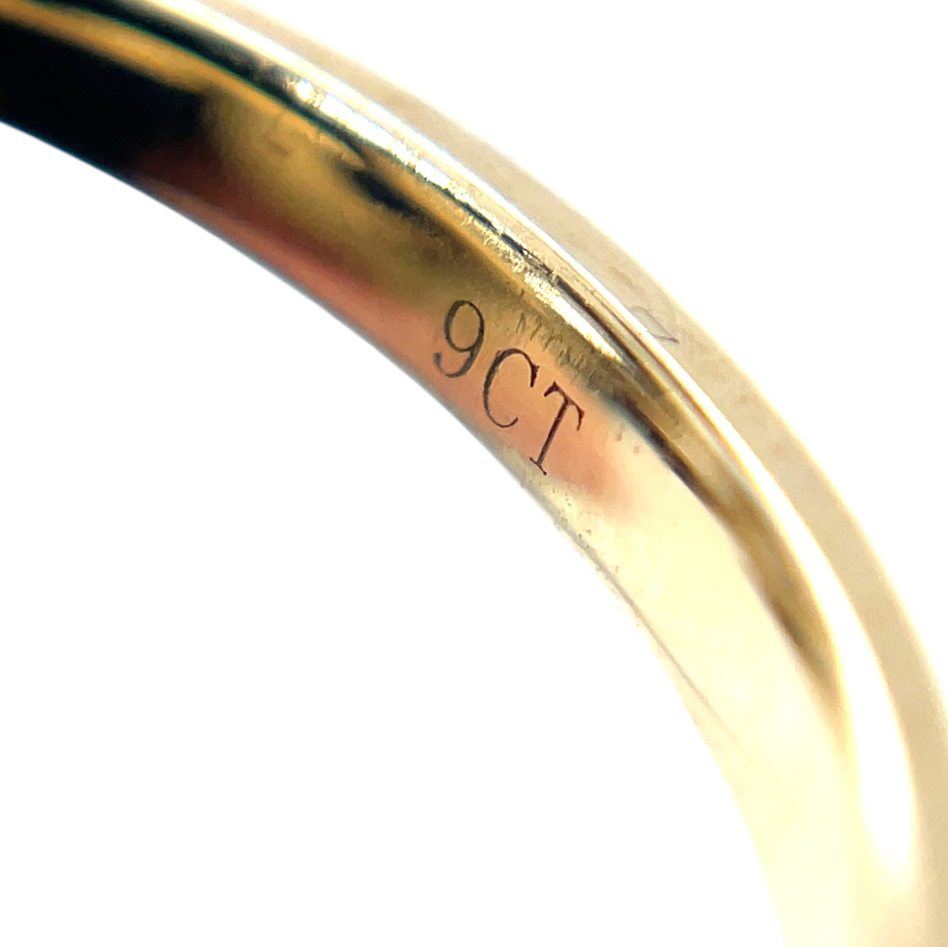 9ct Yellow Gold Ripple Dress Ring (Size L)