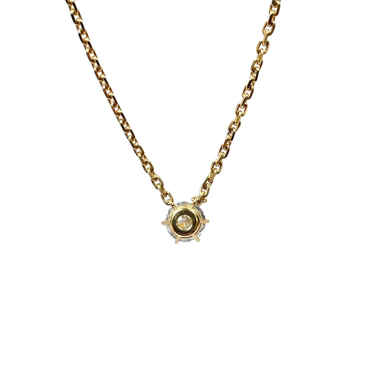 18ct Yellow Gold Diamond Pendant & Chain (18")