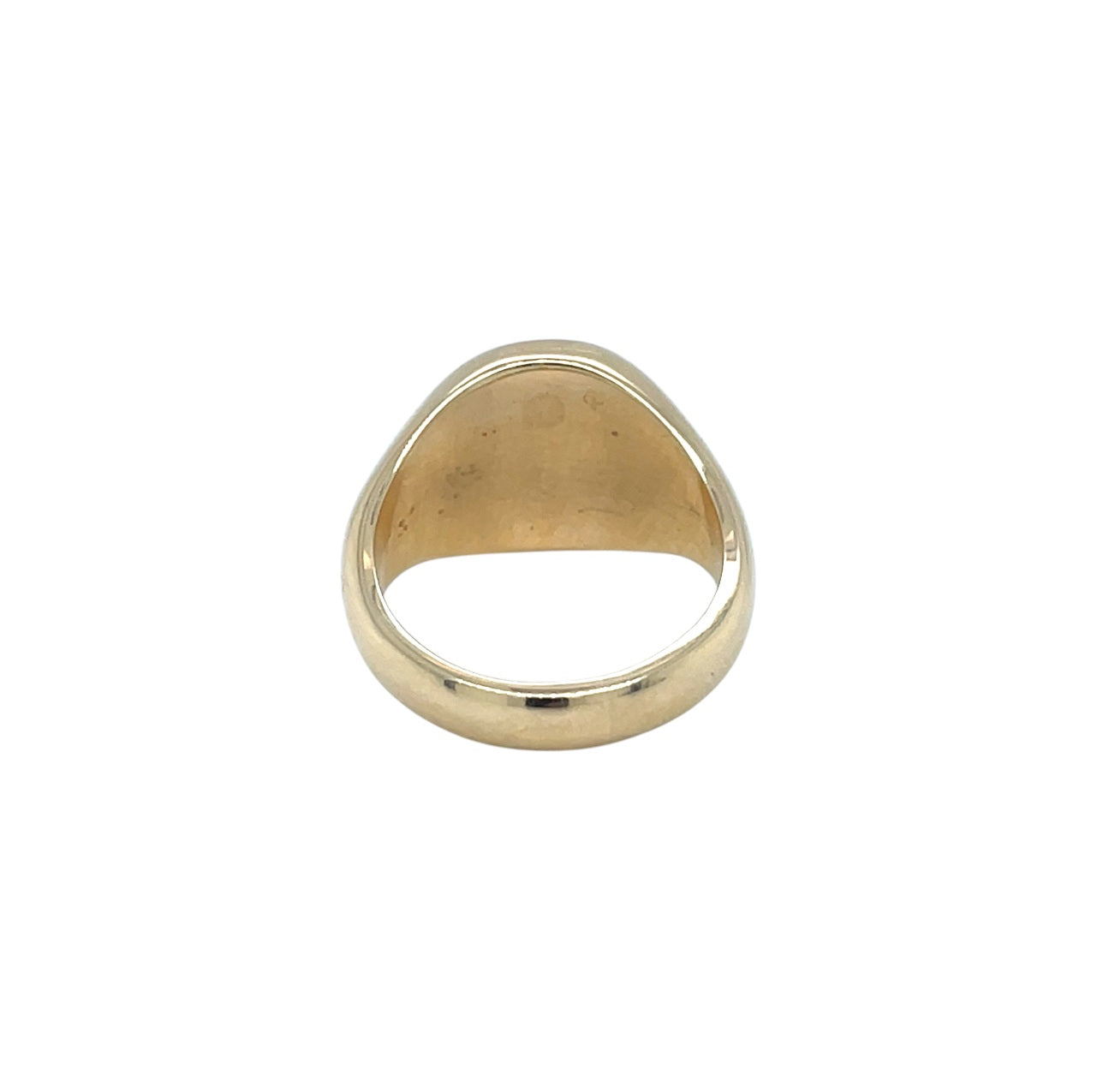 9ct Yellow Gold Lion Head Seal Signet Ring (H)