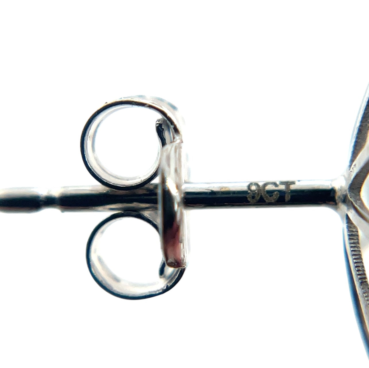 9ct White Gold Openwork Flower Stud Earrings