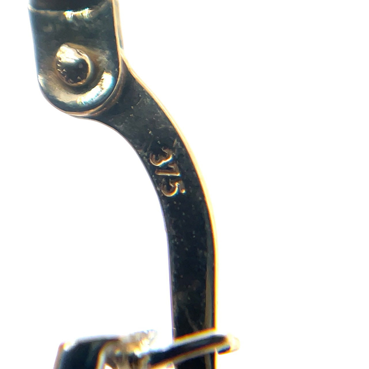 9ct Yellow & White Gold Two Row Triangular Hoop Earrings