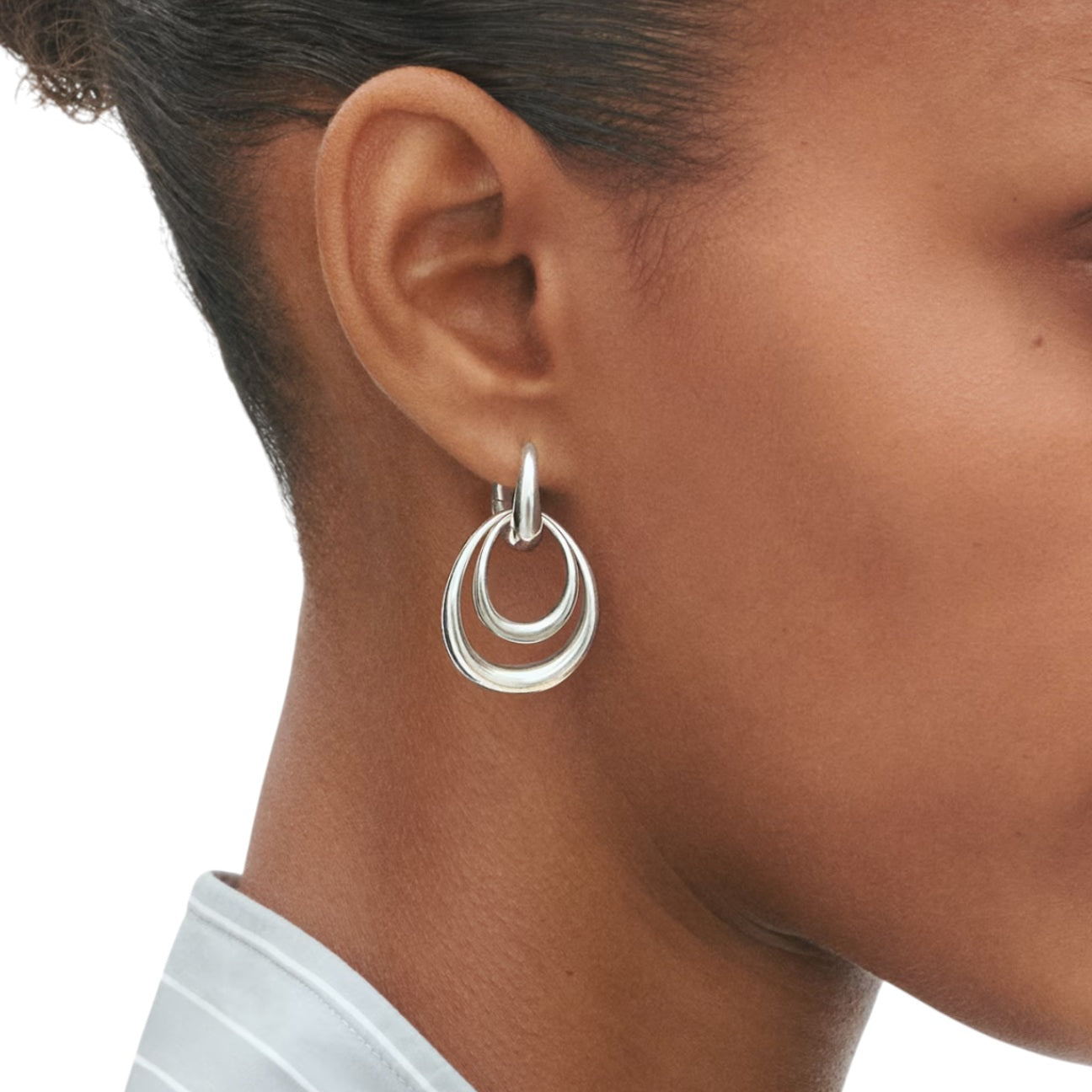 Silver Offspring Medium Earrings