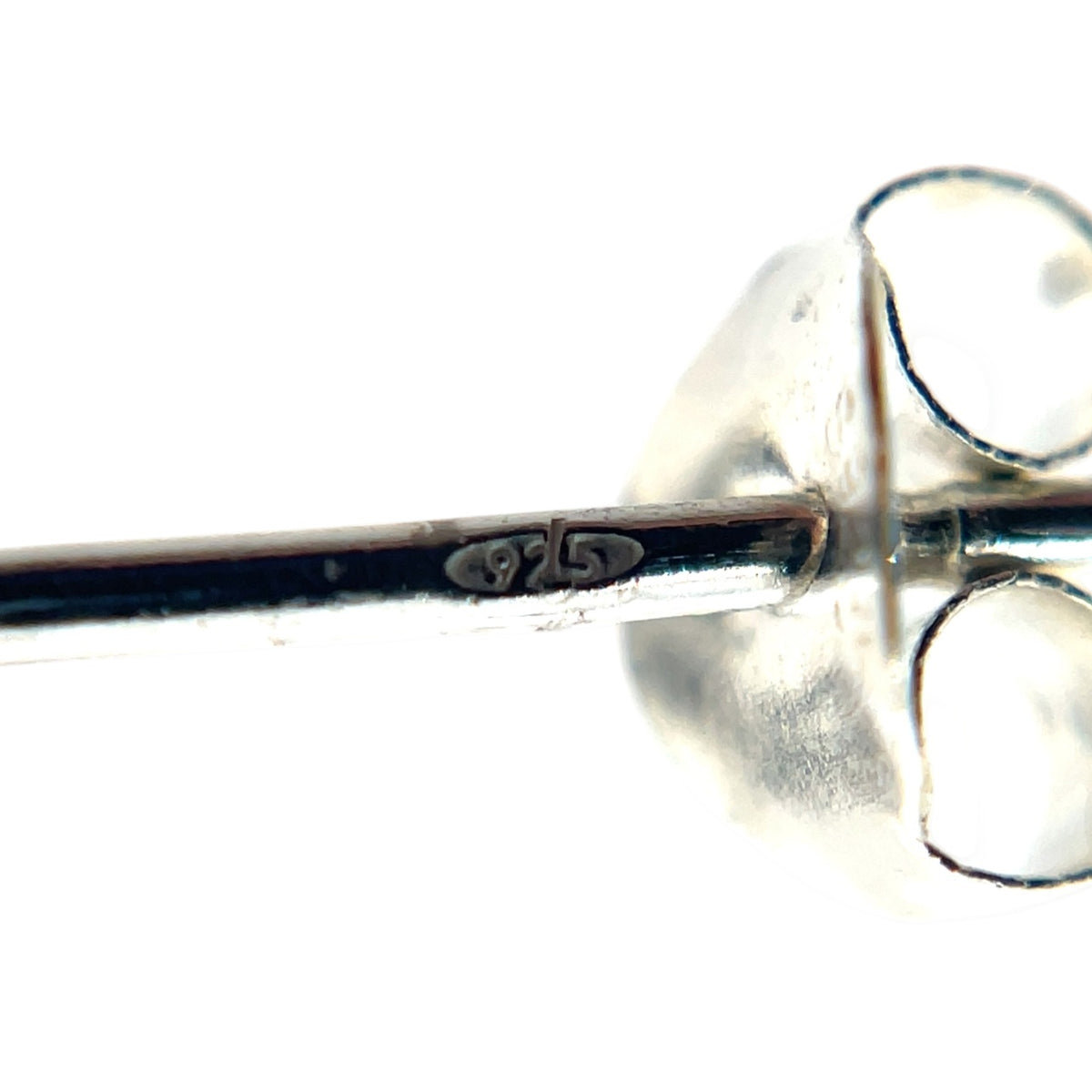 Silver Bow Stud Earrings
