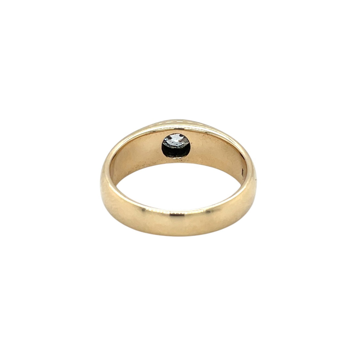 14ct Yellow Gold Diamond Gypsy Ring (P1/2)
