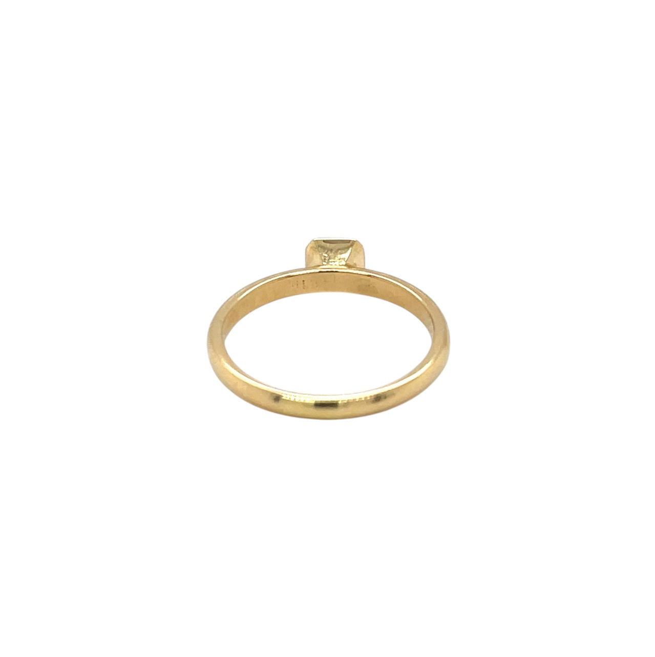 18ct Yellow Gold Asscher Cut Diamond Solitaire Ring (J)