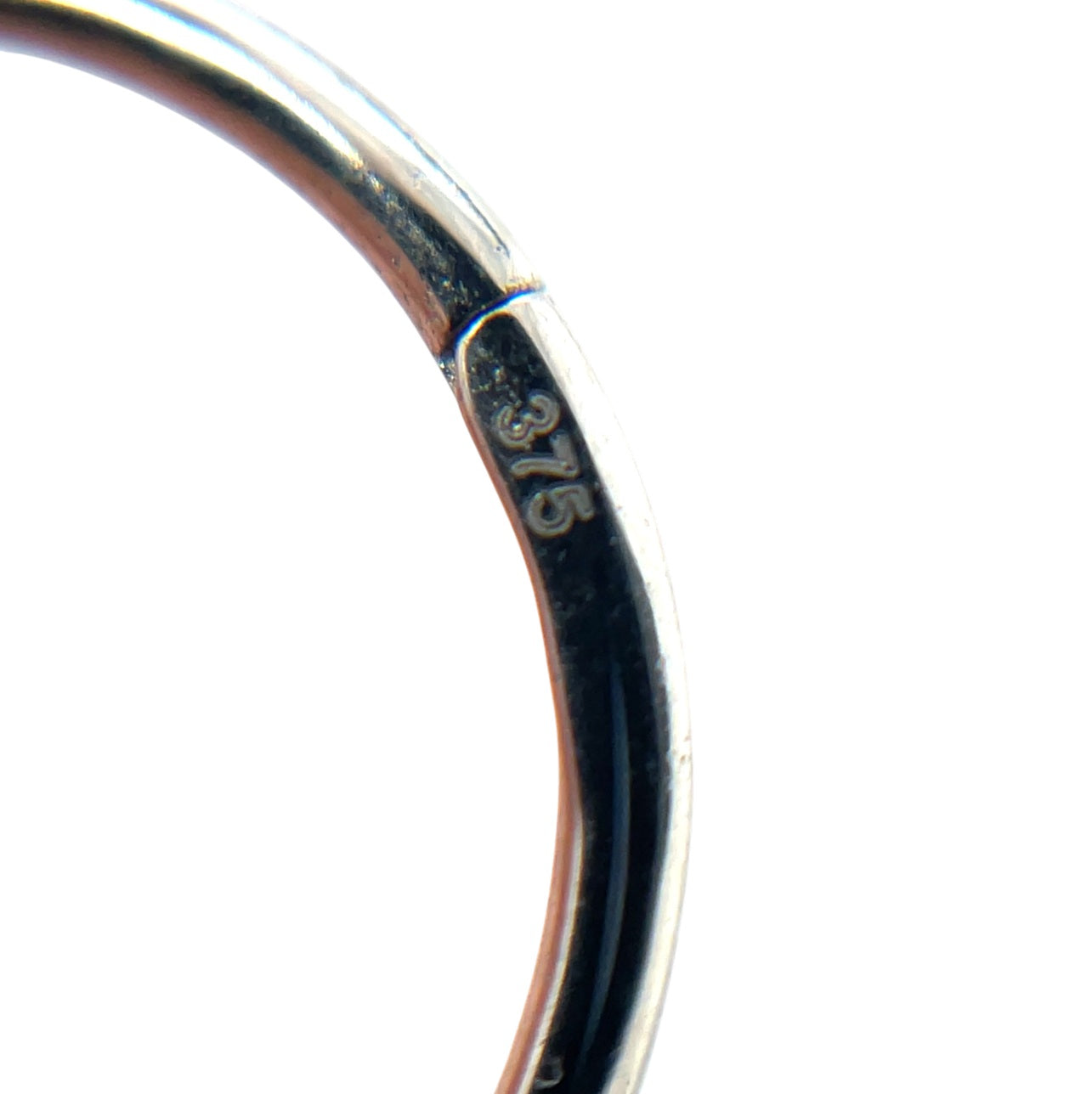 9ct White Gold Sleeper Hoop Earrings