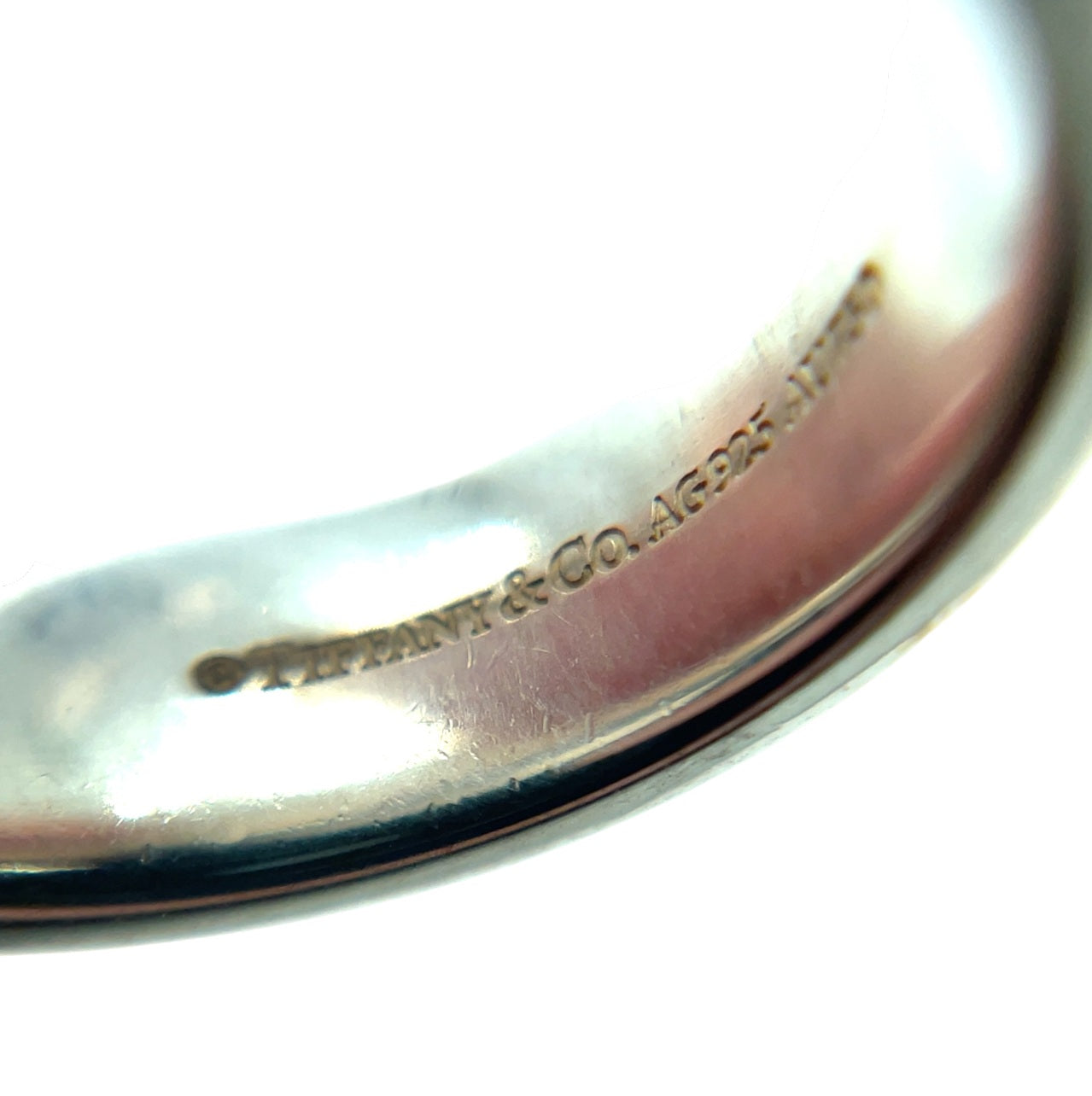 Silver & 18ct Rose Gold Tiffany & Co T Two Ring (K1/2)