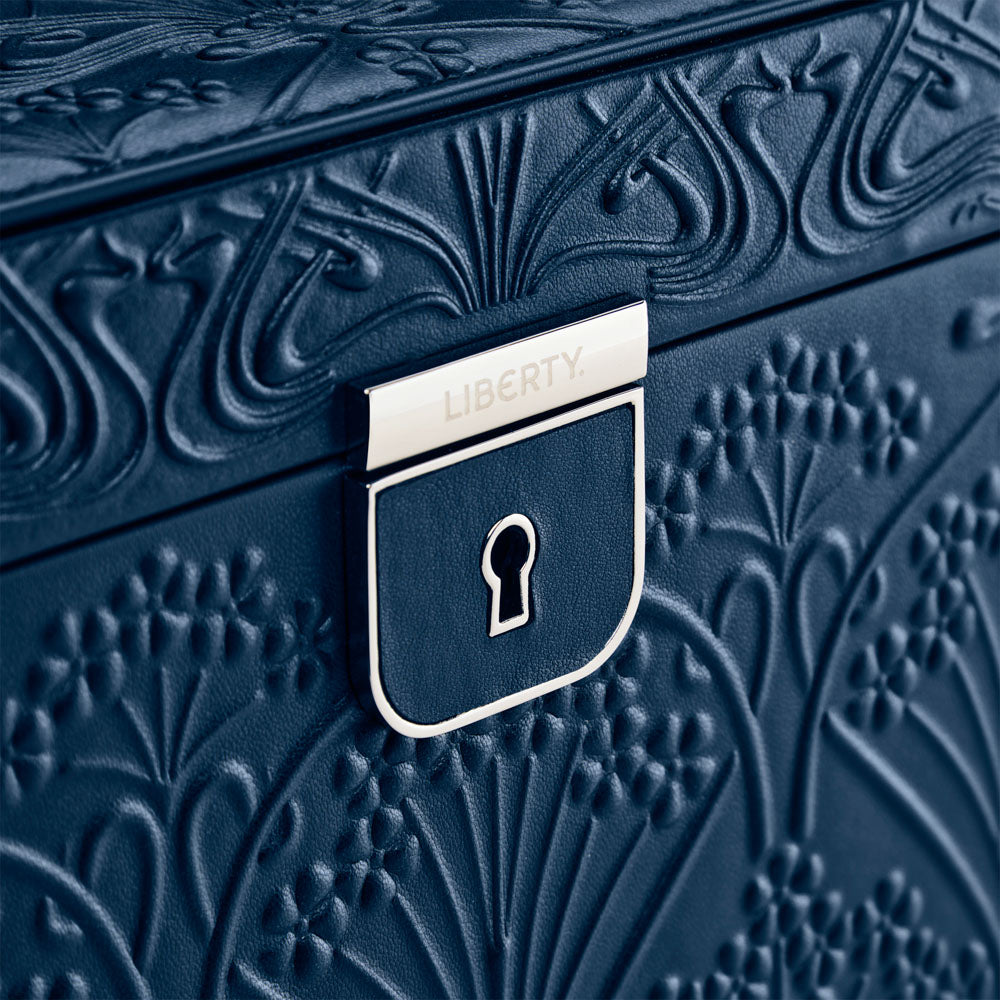 WOLF X LIBERTY All Over Ianthe Large Jewellery Box - Navy