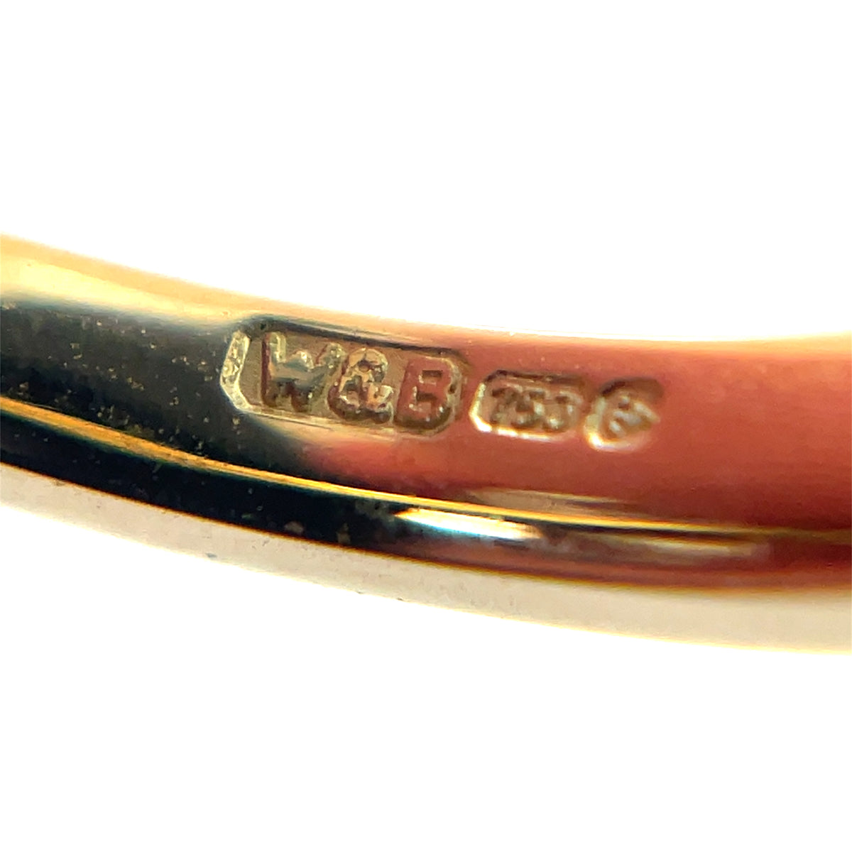 18ct Yellow Gold & Platinum Oval Synthetic Diamond Ring (M)