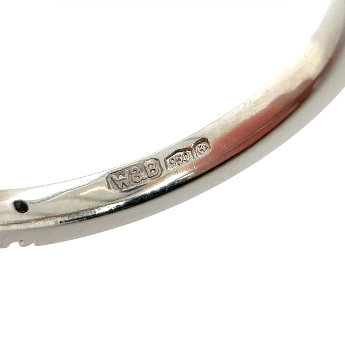Platinum Diamond Castle Claw Half-Set Eternity Ring (M)