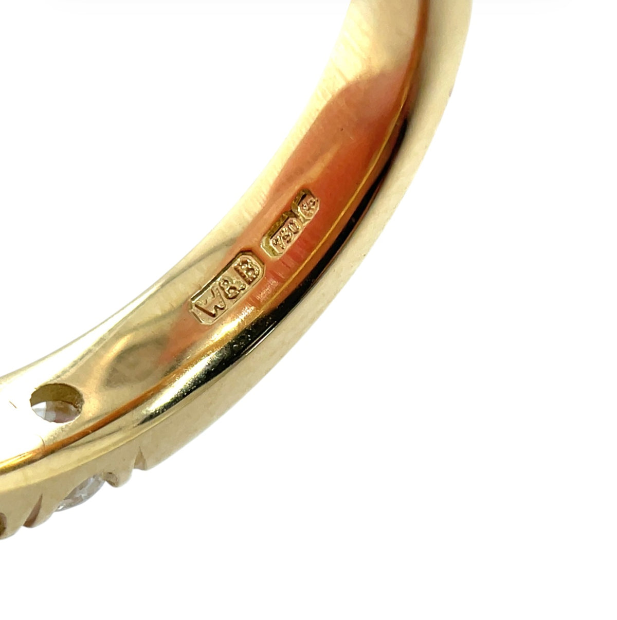 18ct Yellow Gold Diamond Half-Set Eternity Ring (M)