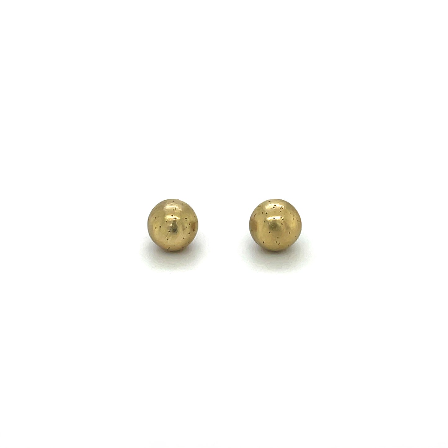 Yellow Gold Vermeil Diamond-Dusted Ball Stud Earrings