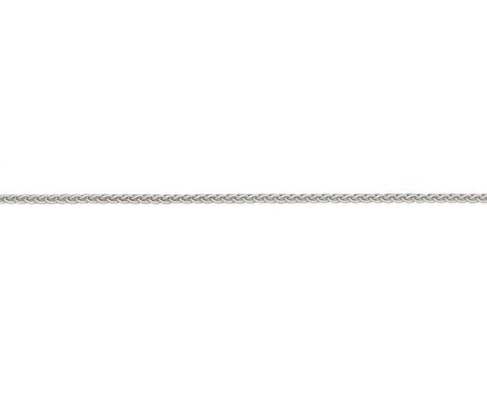 9ct White Gold Spiga Chain (18")