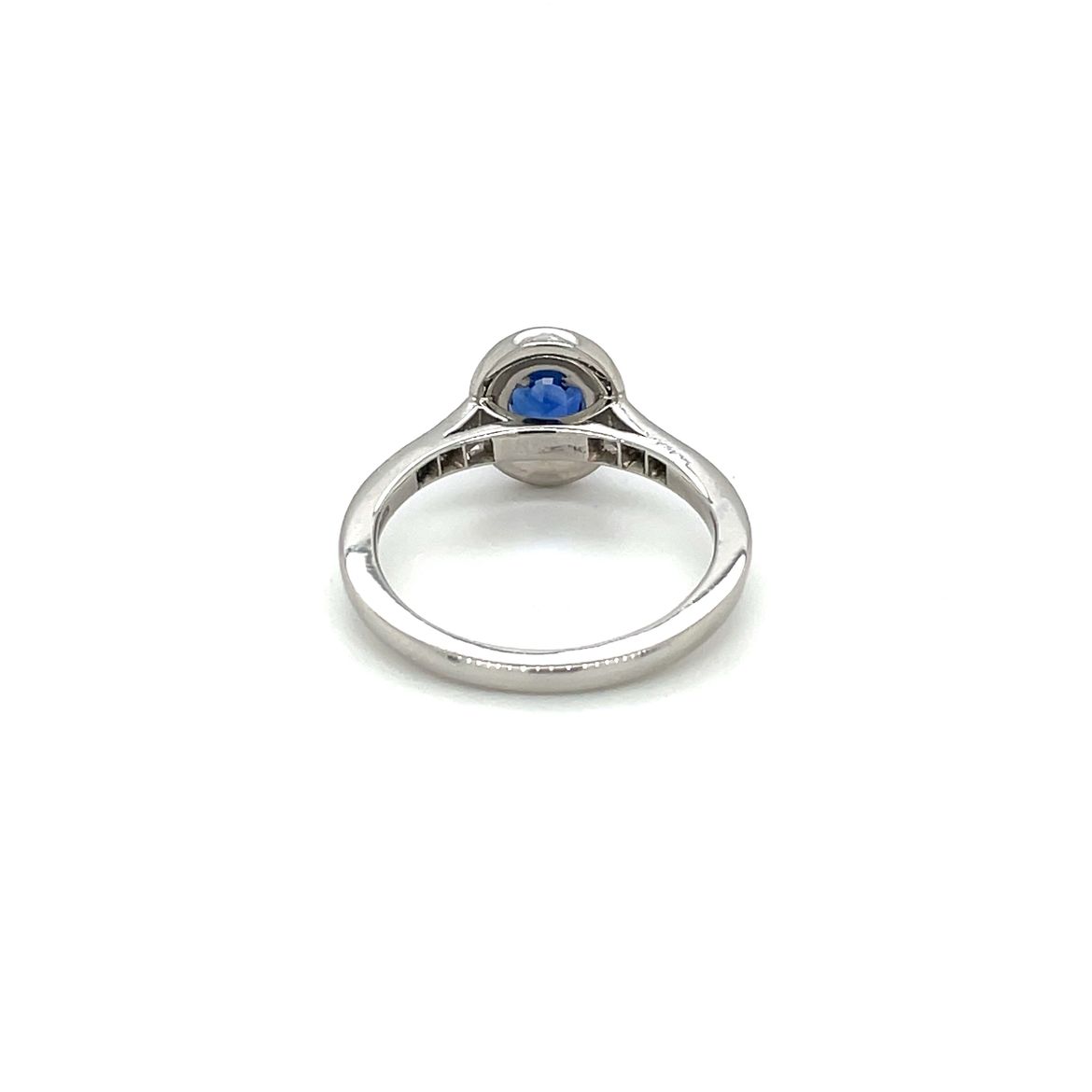 Platinum Sapphire & Diamond Cluster Ring