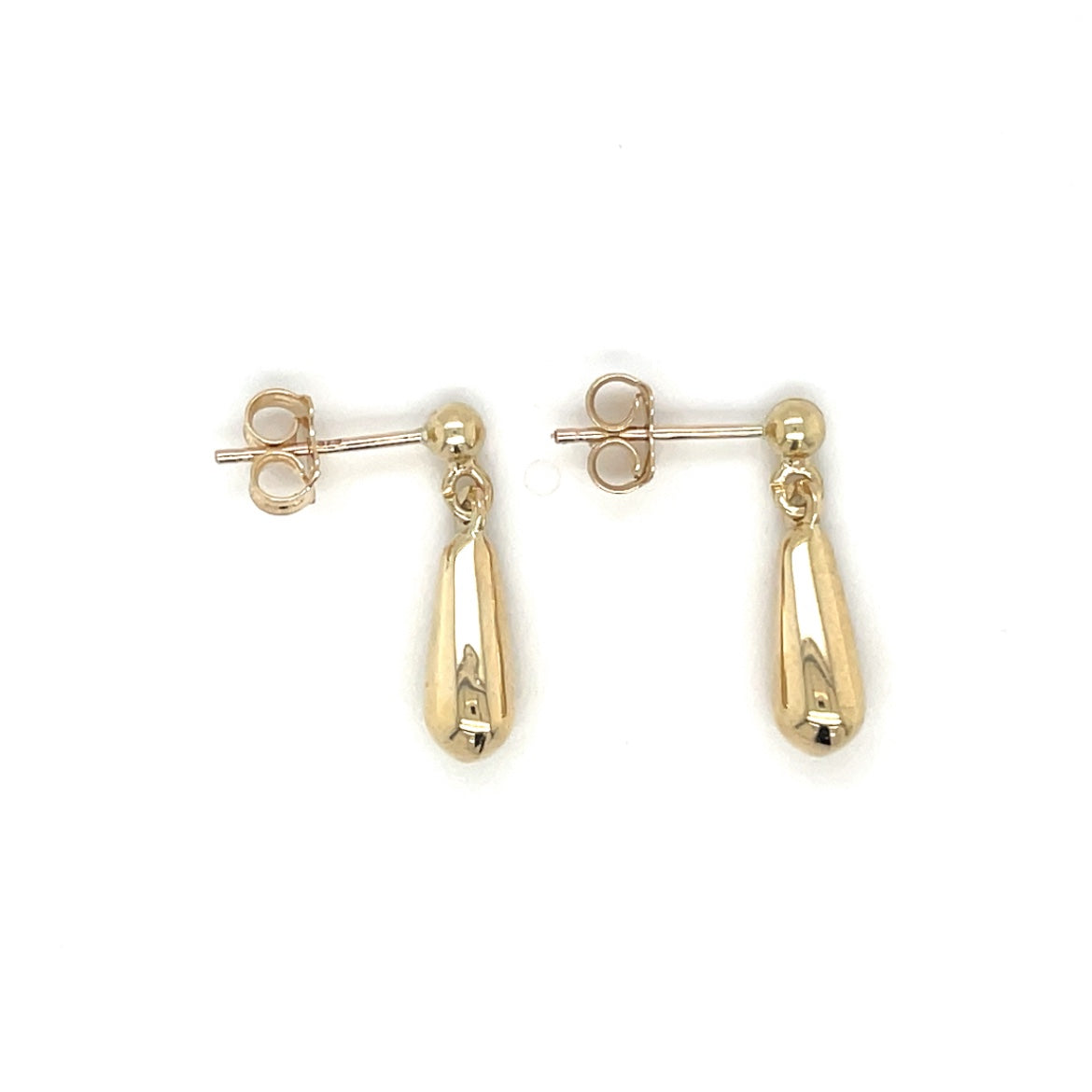 9ct Yellow Gold Bombe Drop Earrings