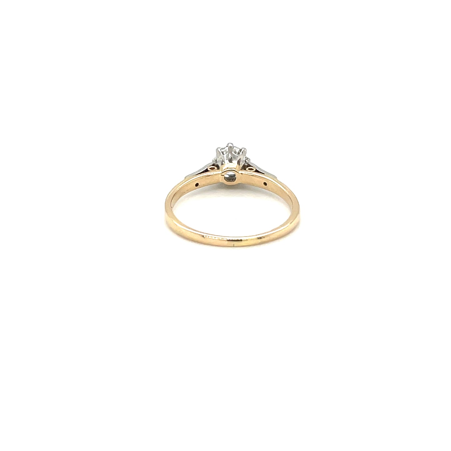 18ct Yellow Gold & Platinum Diamond Solitaire Ring