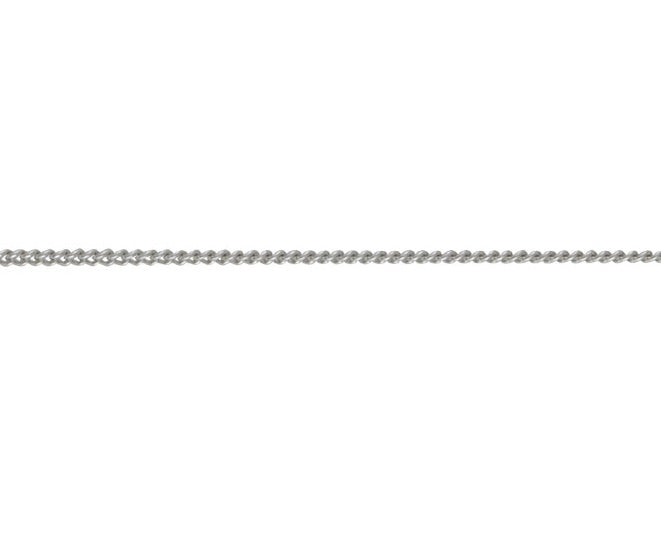 White Gold Curb Chain (18")