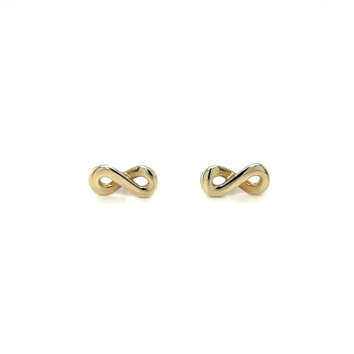 9ct Yellow Gold Infinity Studs