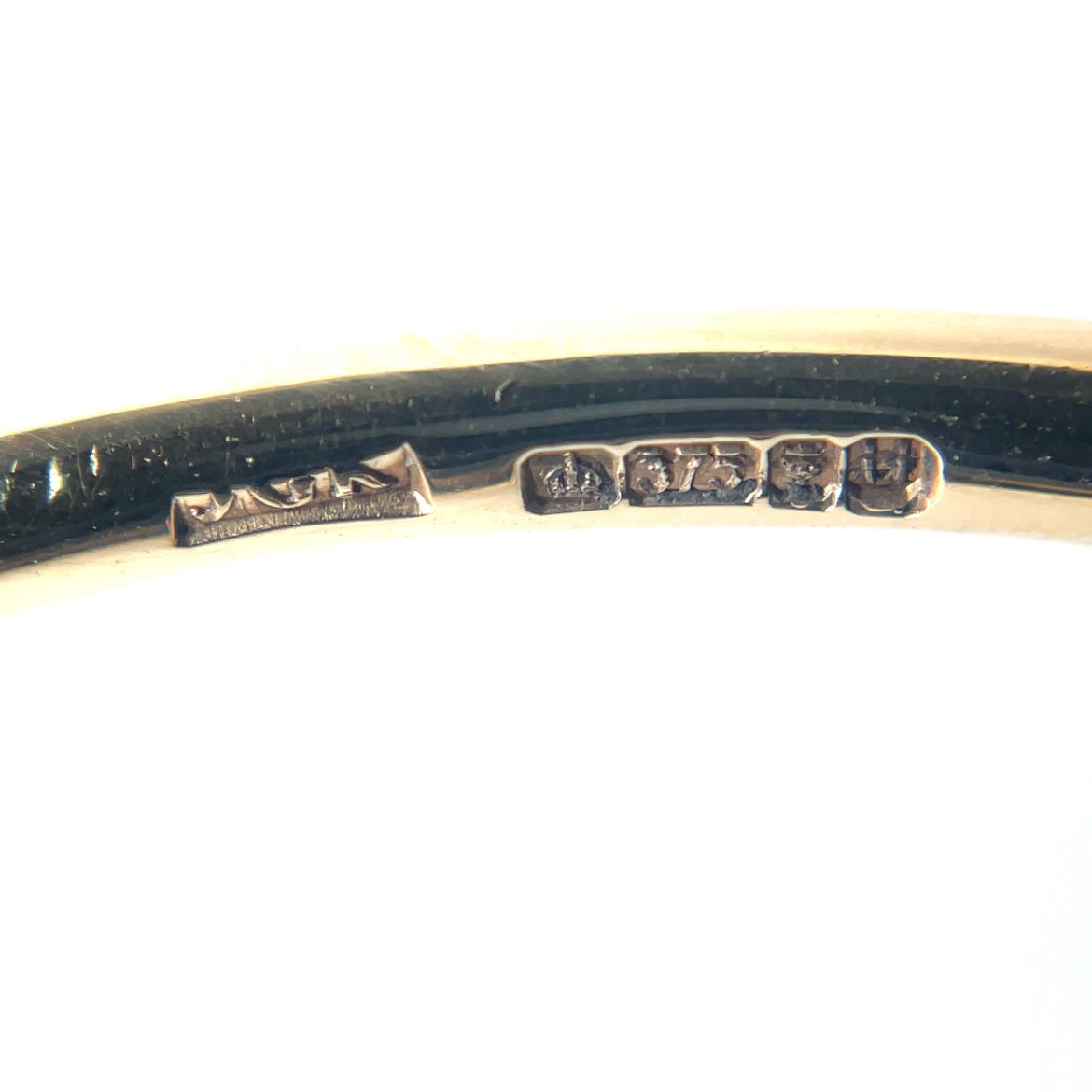 9ct Yellow Gold Torque Bangle With Diamond Ends (60x50mm)