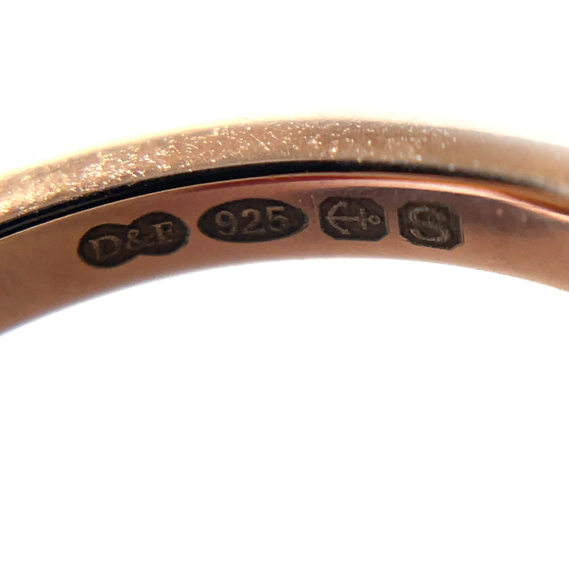 Rose Gold Vermeil Deakin & Francis Mop & Pink Sapphire Dreamcatcher Ring (K)