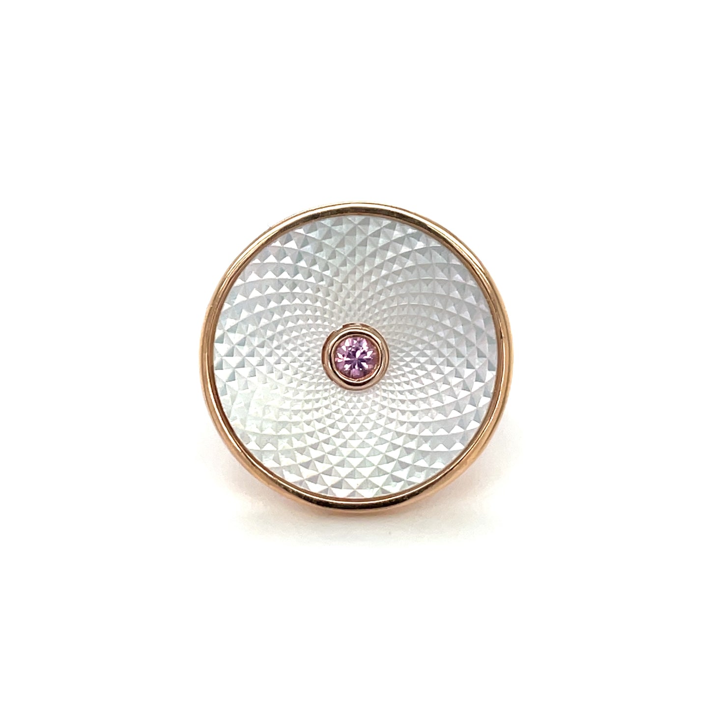 Rose Gold Vermeil Deakin & Francis Mop & Pink Sapphire Dreamcatcher Ring
