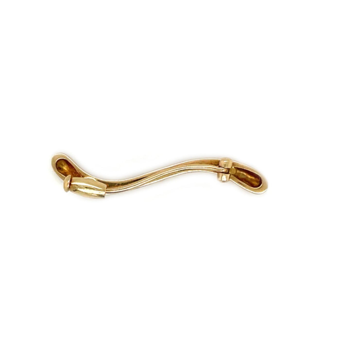 18ct Yellow Gold Curve Brooch