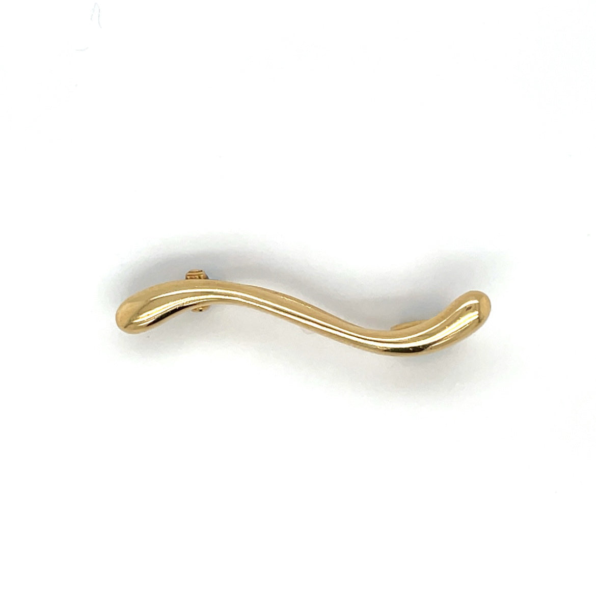18ct Yellow Gold Curve Brooch
