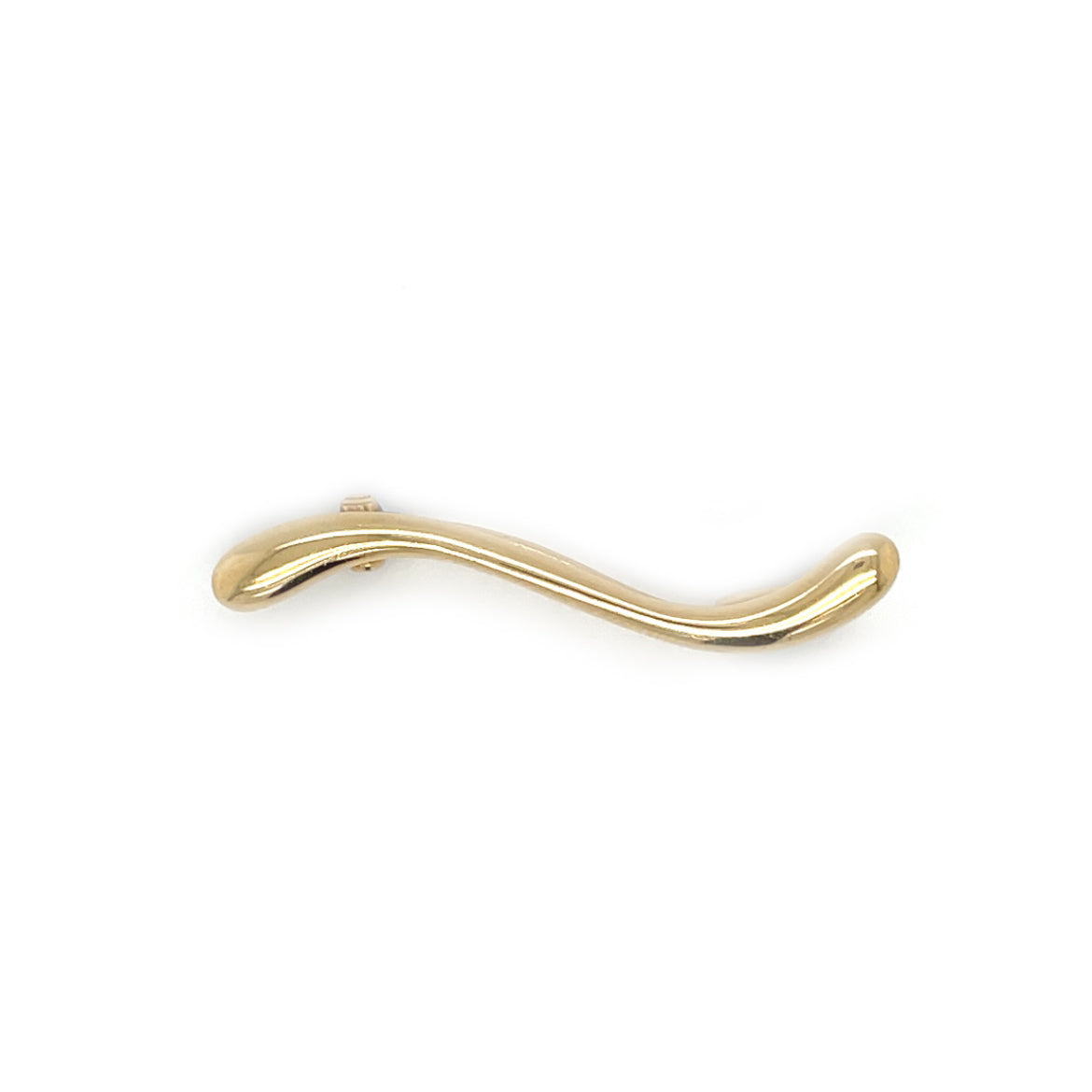 18ct Yellow Gold Curve Brooch