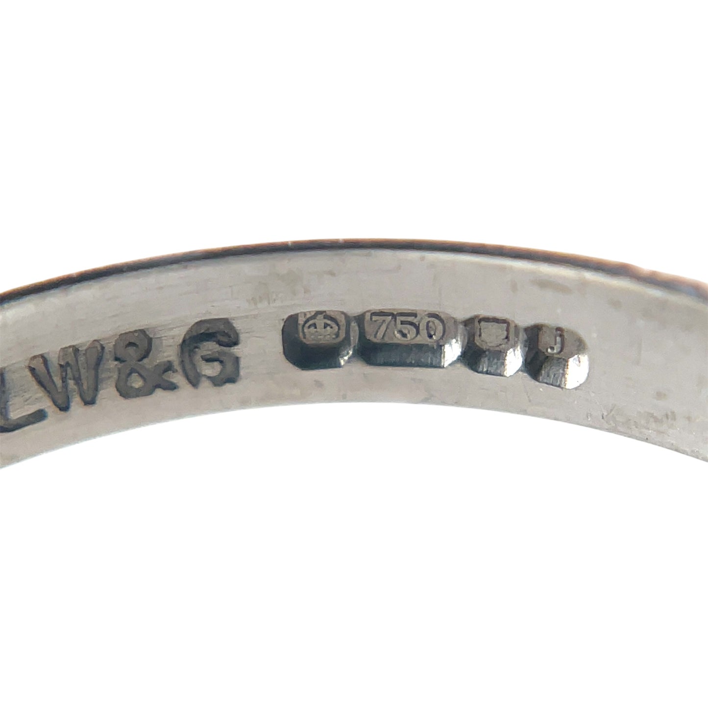 18ct White Gold Loaf Wedding Band (M)