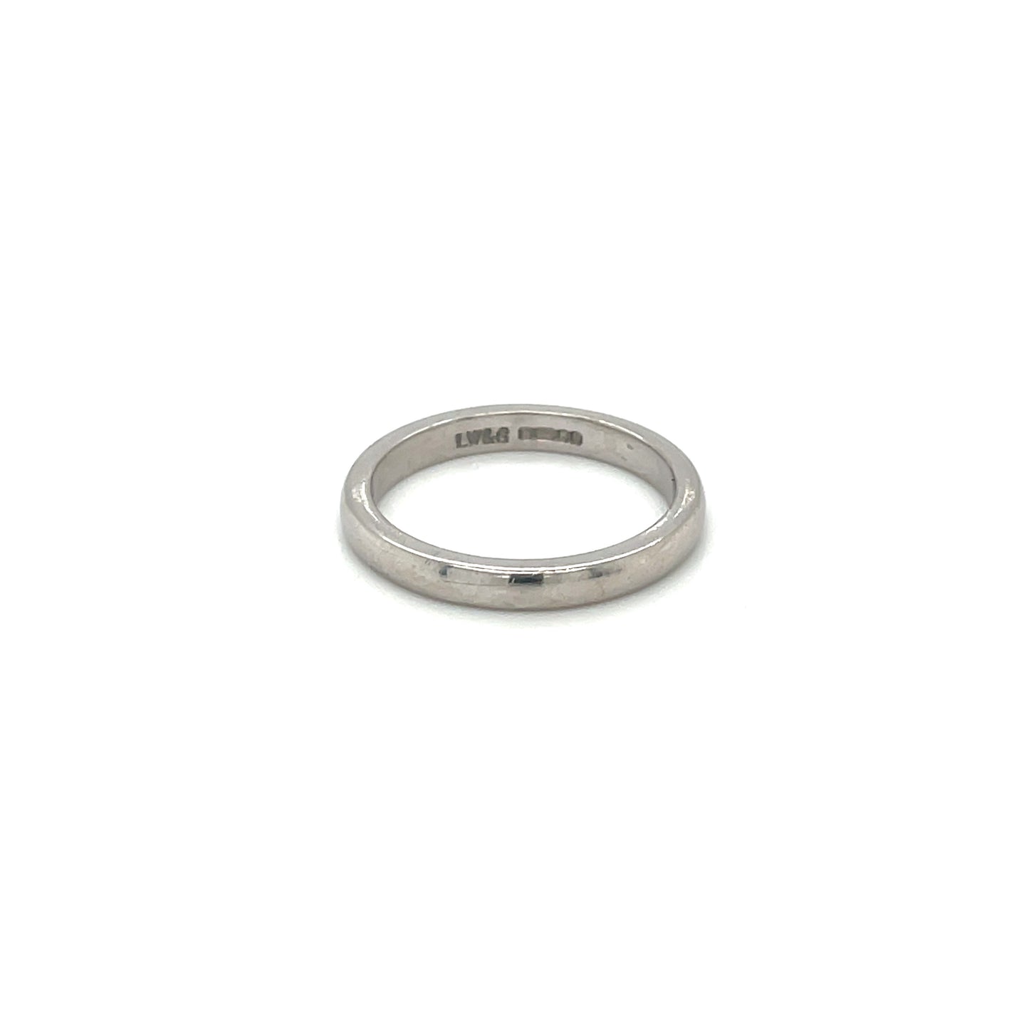 18ct White Gold Loaf Wedding Band