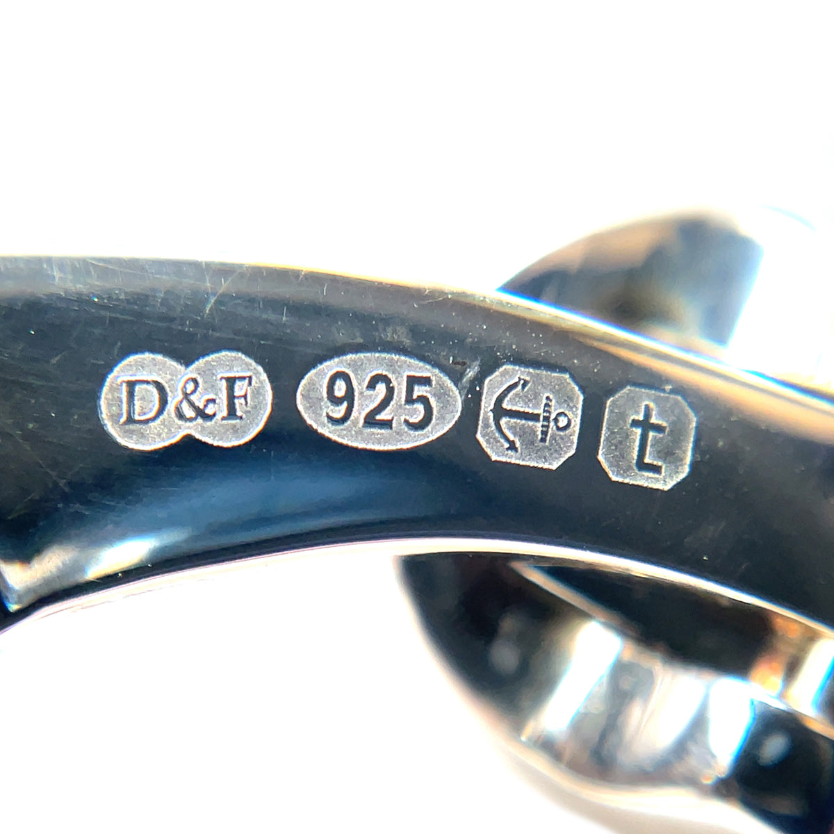 Silver & Diamond Skull Bullet Back Cufflinks
