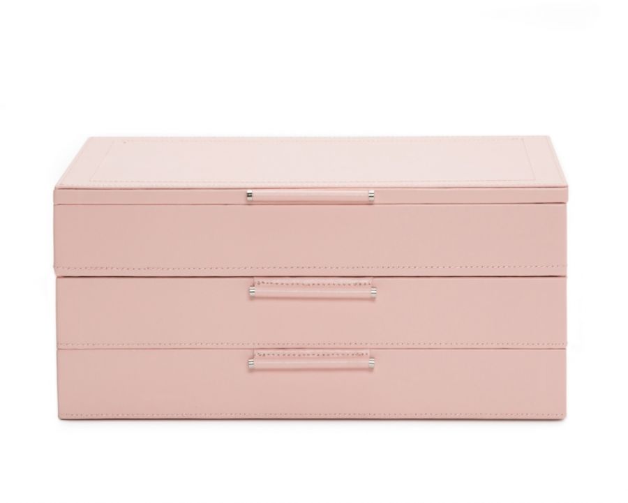 Sophia Jewellery Box W/ Drawers (Rose Quartz)