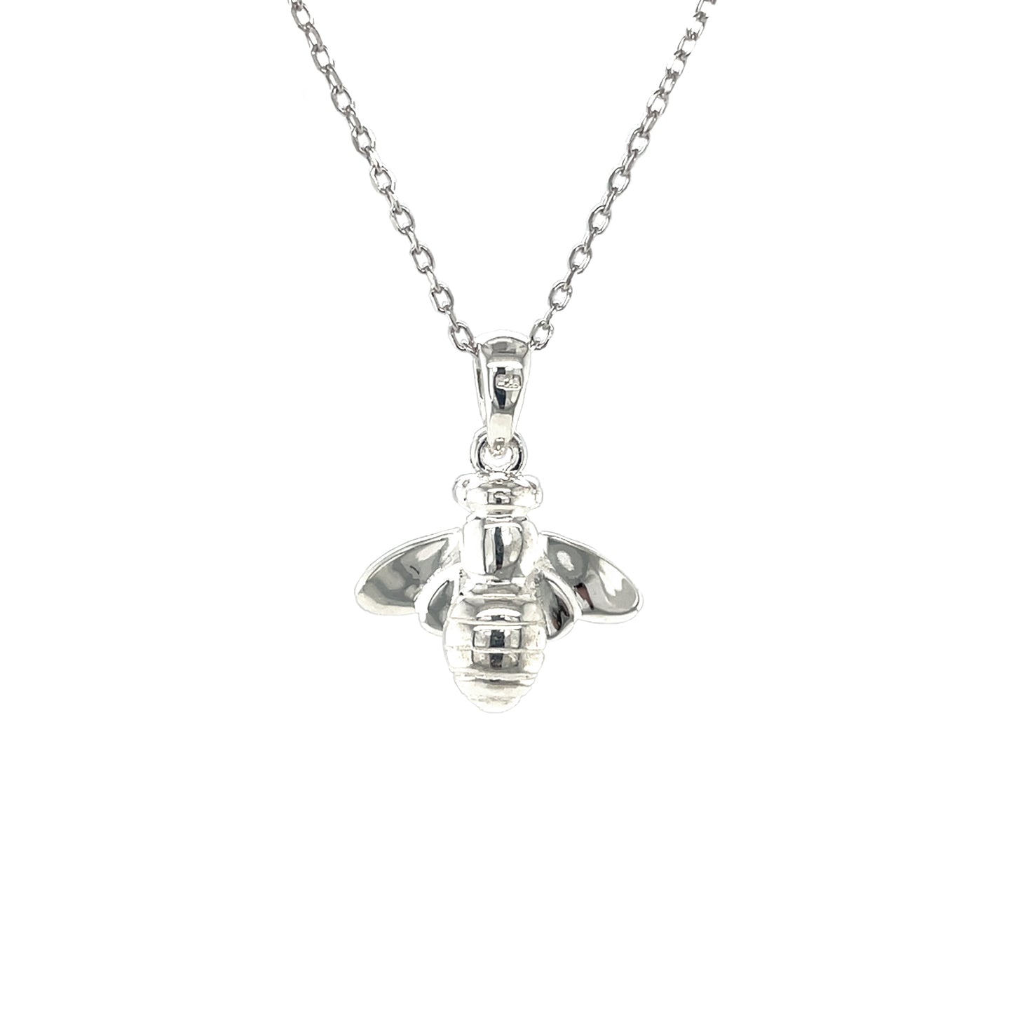 Silver Bee Pendant & Chain