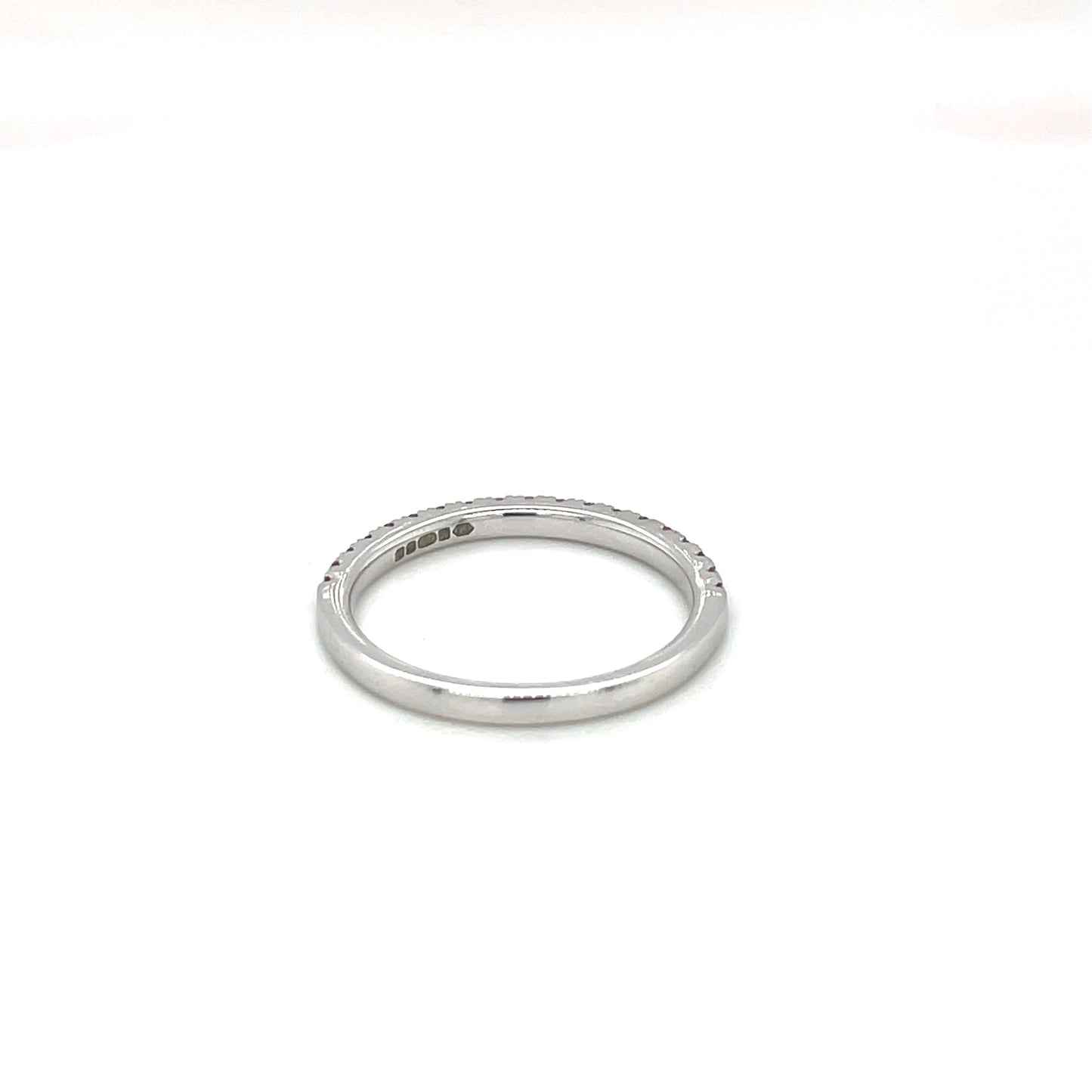 18ct White Gold Pink Sapphire Eternity Ring