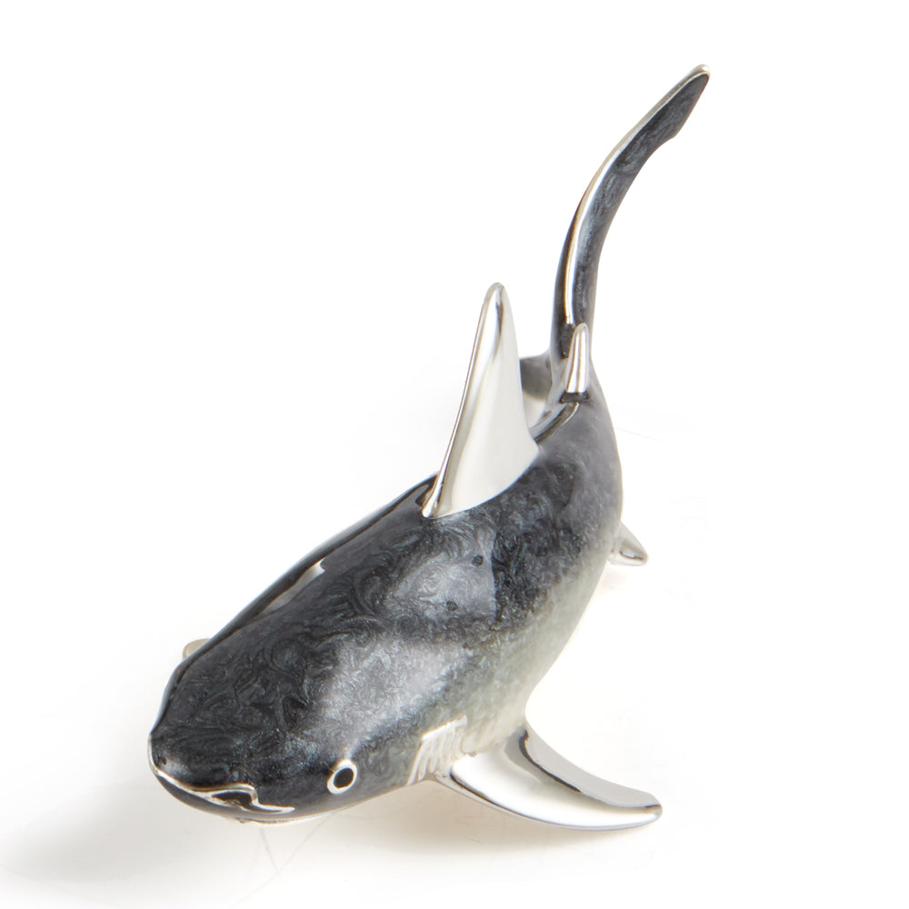 Saturno Silver & Enamel Medium Shark