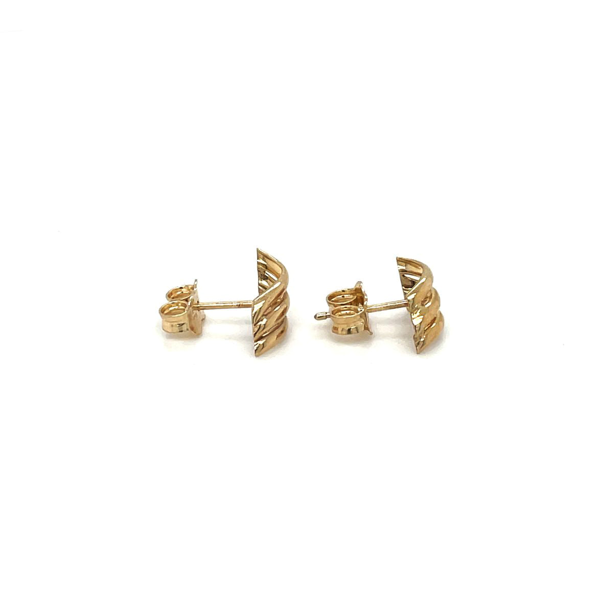 9ct Yellow Gold Domed Earrings