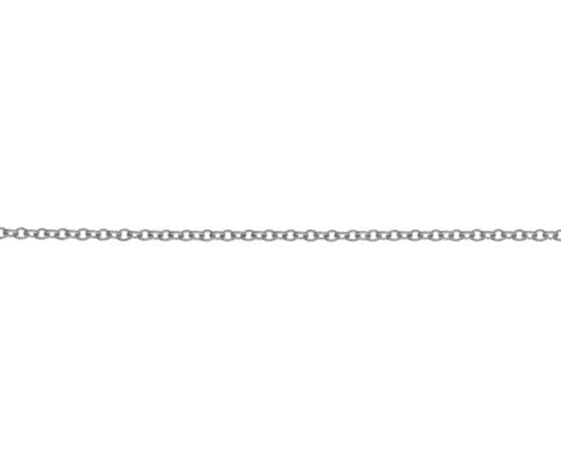 White Gold Trace Chain (18")